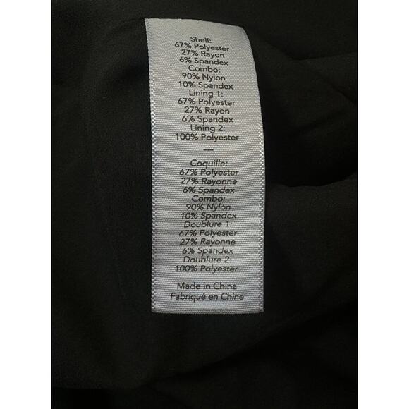 Likely Nolita Gown Womens 10 Black One Shoulder Long Dress Ponte Mesh Formal - Picture 16 of 16